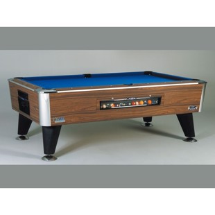 8 fod Sam Bison poolbillard m/ m�ntindkast