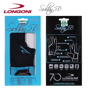 Longoni Sultan 2.0 billardhandske i sort og blå