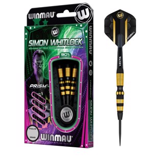 Simon Whitlock 90% NT Dual Coating Onyx/AU steeltip dartpile fra Winmau - 21 gram