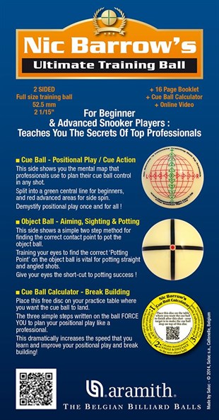 Nick Barrow Training Ball 52,4 mm + bog