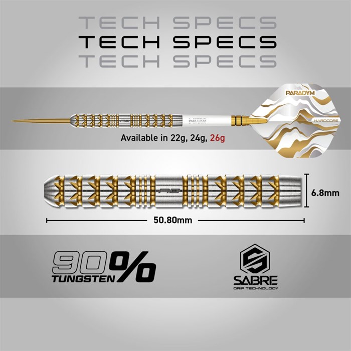 Paradym 90% NT dartpile fra Red Dragon 