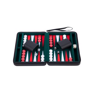 Backgammon rejsespil - Sort 9" 