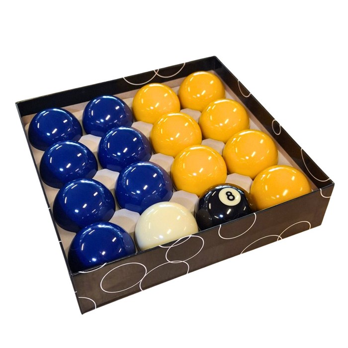Pool baller 57,2 mm - Casino blå/gul