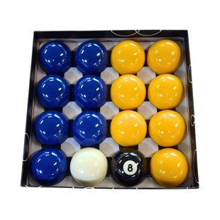 Pool baller 57,2 mm - Casino blå/gul