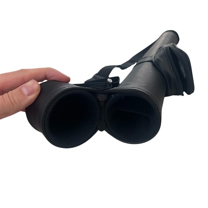 Ovalt køetui med strop og lomme, sort 1*1