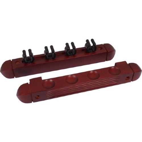 Væghængt køstativ til 4 køer - mahogni