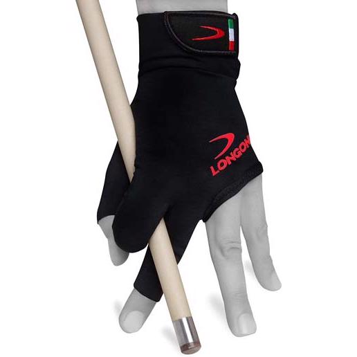 Longoni Black Fire 2.0 billardhandske XL - brug på højre hånd