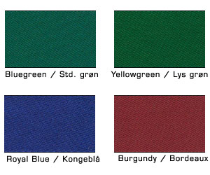Poolklæde Eurospeed - i flere farver, grøn, lys grøn, kongeblå, bordeaux