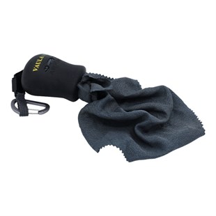 Mikrofiber håndklæde med holder fra Vaula - Mørkegrå