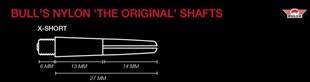 Bulls nylon shafts black - Extra short