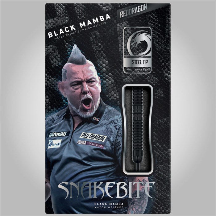 Peter Wright Black Mamba 90% NT dartpile fra Red Dragon