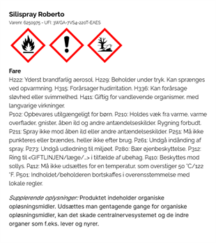 Silikonespray fra Roberto, 75 ml
