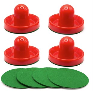 Airhockey håndtag Ø 9,5 cm m filt - 4 stk.