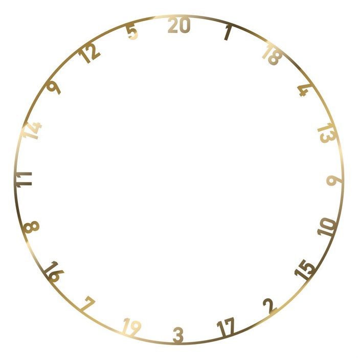 Metal nummerring t/ dartskive, 3 stk fra Bulls