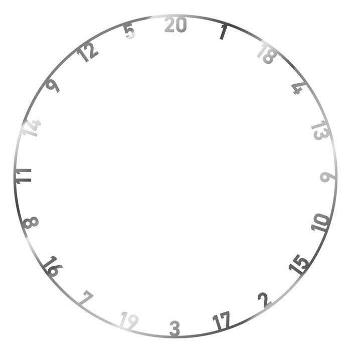 Metal nummerring t/ dartskive, 3 stk fra Bulls