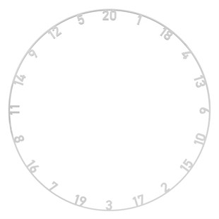 Metal nummerring t/ dartskive, 3 stk fra Bulls