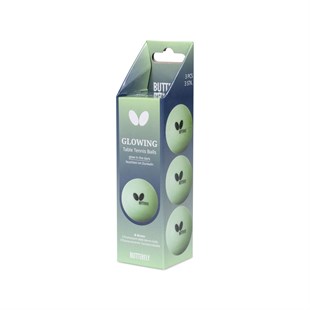 Butterfly GLOWING bordtennisbolde, 3 stk.