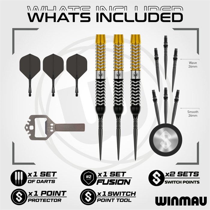 Exion 90 % NT steeltip dartpile fra Winmau