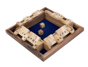 Shut The Box til 4 spiller Deluxe m/ 2 terninger