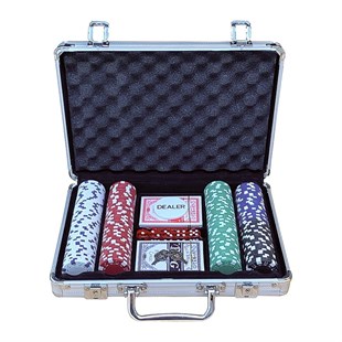 Pokerkuffert i aluminium med 200 chips fra Buffalo