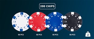 Pokerkuffert m/ 200 chips