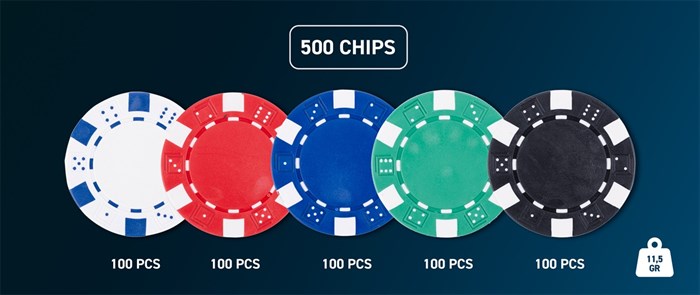 Pokerkuffert m/ 500 chips