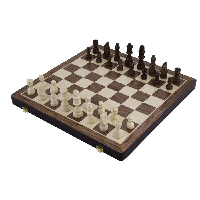 Kombineret skak og backgammon kuffert