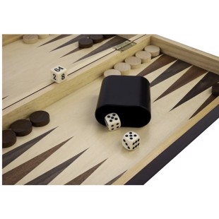 Kombineret skak og backgammon kuffert