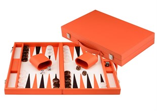Backgammon kuffert Orange - 18"