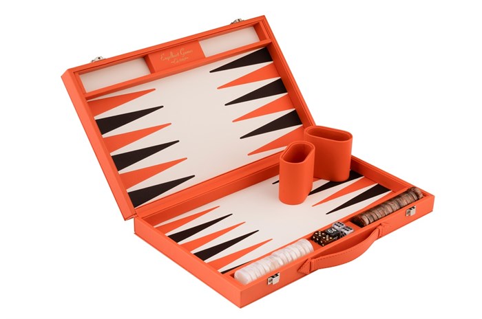 Backgammon kuffert Orange - 18"