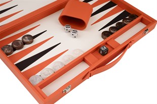Backgammon kuffert Orange - 18"
