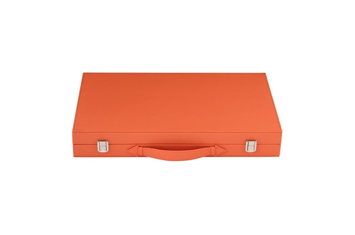 Backgammon kuffert Orange - 18"