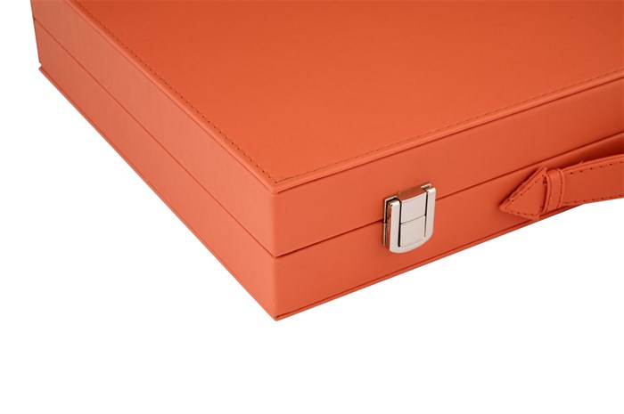 Backgammon kuffert Orange - 18"