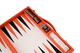 Backgammon kuffert Orange - 18"