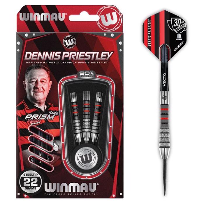 Dennis Priestley Diamond 3-zero % NT steeltip dartpile fra Winmau