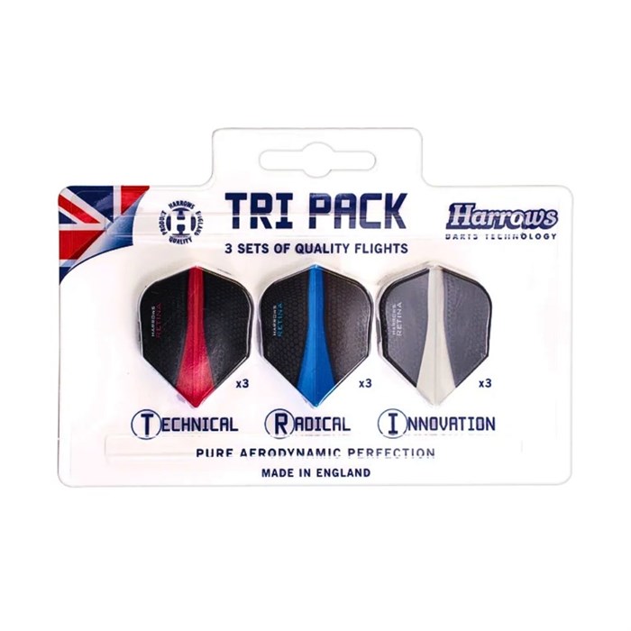 Retina Tri Pack, 3 Flights sæt fra Harrows