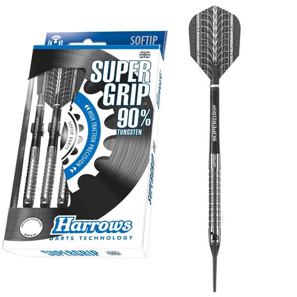 Supergrip 90% NT softip dartpile fra Harrows - 18 gr