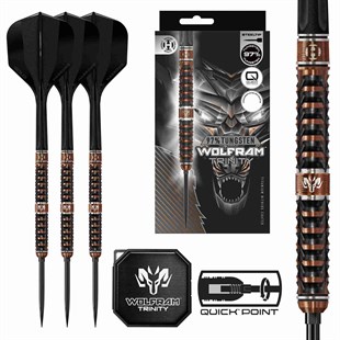 Wolfram Trinity 97% NT steeltip dartpile fra Harrows 