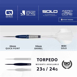 GEO torpedo 90% NT steeltip dartpile fra Harrows