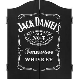 Jack Daniels homesæt - dartskab, dartskive og 2 sæt dartpile