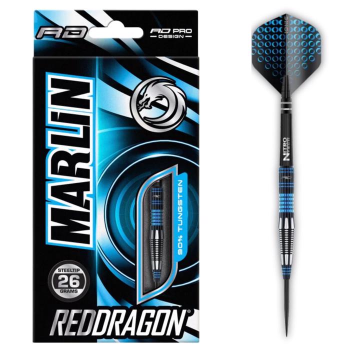 Marlin 90% NT steeltip dartpile fra Red Dragon