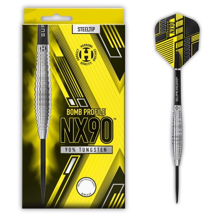 NX90 Bomb 90% NT steeltip dartpile fra Harrows