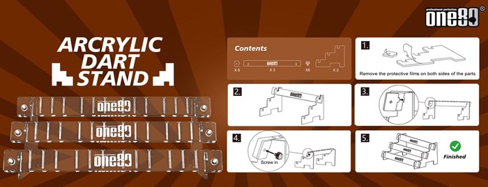One80 Akryl stand t/ dartpile