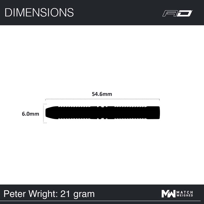 Peter Wright - 50 Years Player Edition 90% NT steeltip dartpile - 21 gram