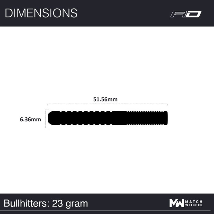 Bullhitters V1 90% NT steeltip dartpile - 23 gram