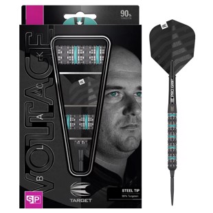 Rob Cross Voltage Black Edition 90% NT steeltip dartpile fra Target