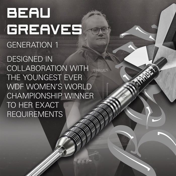 BEAU GREAVES G1 90% NT steeltip dartpile fra Target