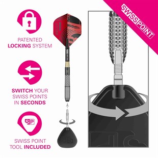 STEPHEN BUNTING G5 VOID 95% SP, steeltip dartpile fra Target