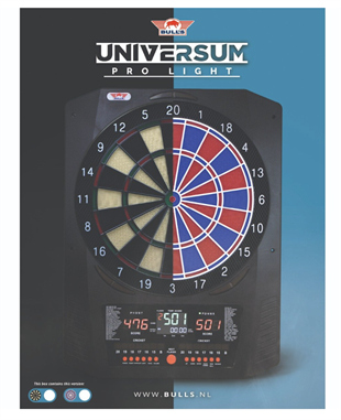 Bull\'s Universum PRO L elektronisk dartskive - Blå/rød