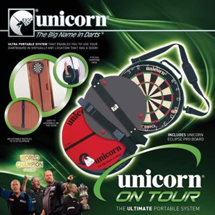 On Tour Unicorn - dartskive, taske og ophæng til at tage med